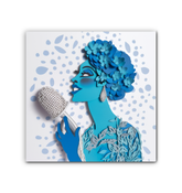 Vibrant floral pattern canvas print, ideal for living room or office decor